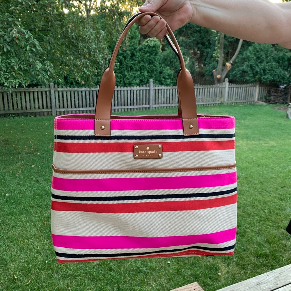 Kate Spade Oak Island stripe tote
